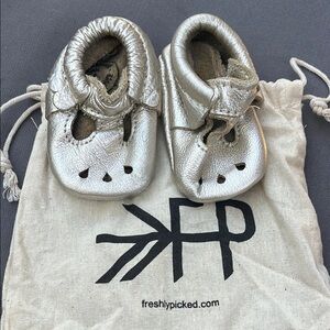 Freshly Picked Gold Leather Baby Moccasins